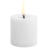 LED melted Bloklys, Nordic White, Smooth, 5x4,5 cm fra Uyuni lighting