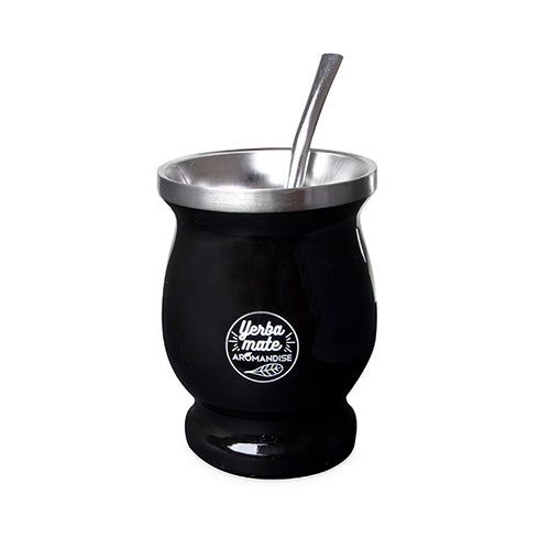 Yerba Mate krus 230 ml m. bombilla sugerør fra Aromandise