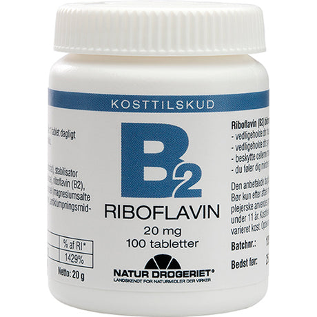 B2 vitamin 20 mg fra Natur-Drogeriet