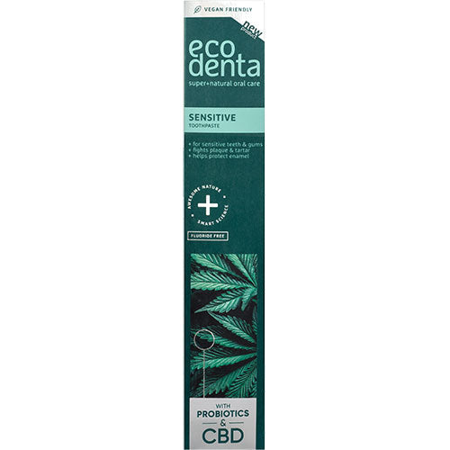 Tandpasta SENSITIVE m. CBD & probiotics fra ecodenta