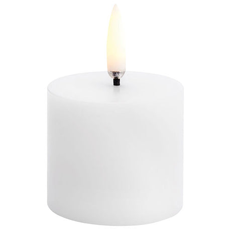 LED Bloklys, Nordic White, Smooth, 5x4,5 cm fra Uyuni lighting