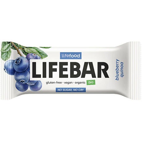 LifeBar Blåbær Quinoa RAW Ø fra Lifefood