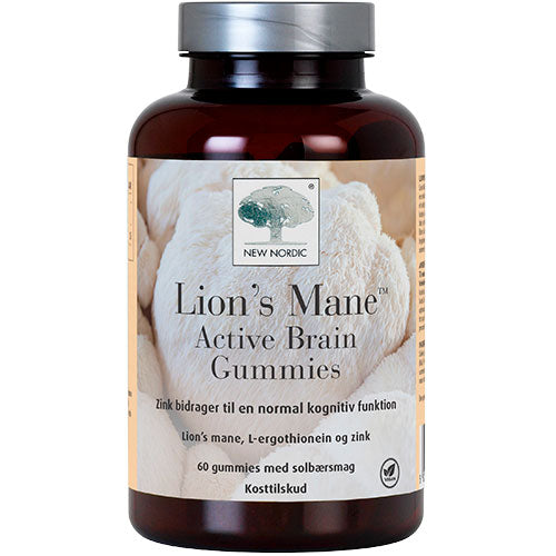 Lions Mane Active Brain Gummies fra New Nordic