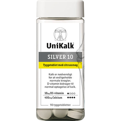 UniKalk Silver 10 tyggetab m citrus fra Unikalk