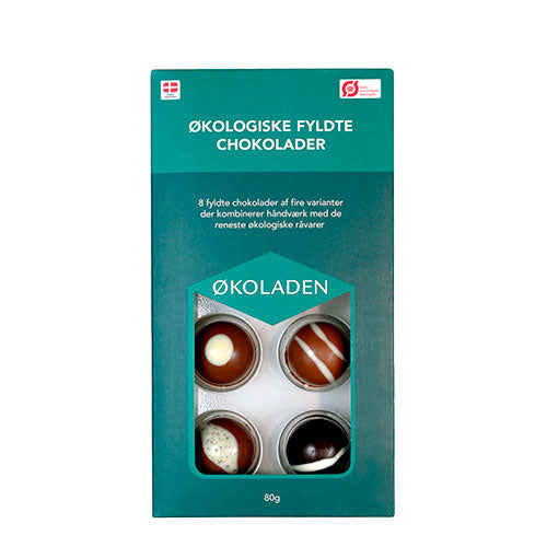 Fyldte Chokolader 8 stk Ø fra Økoladen