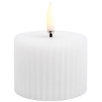 LED grooved Bloklys, Nordic White, Smooth, 5,8x4,5