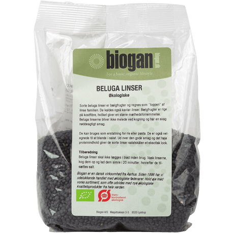 Biogan Økologiske Beluga Linser | 500 g fra Biogan