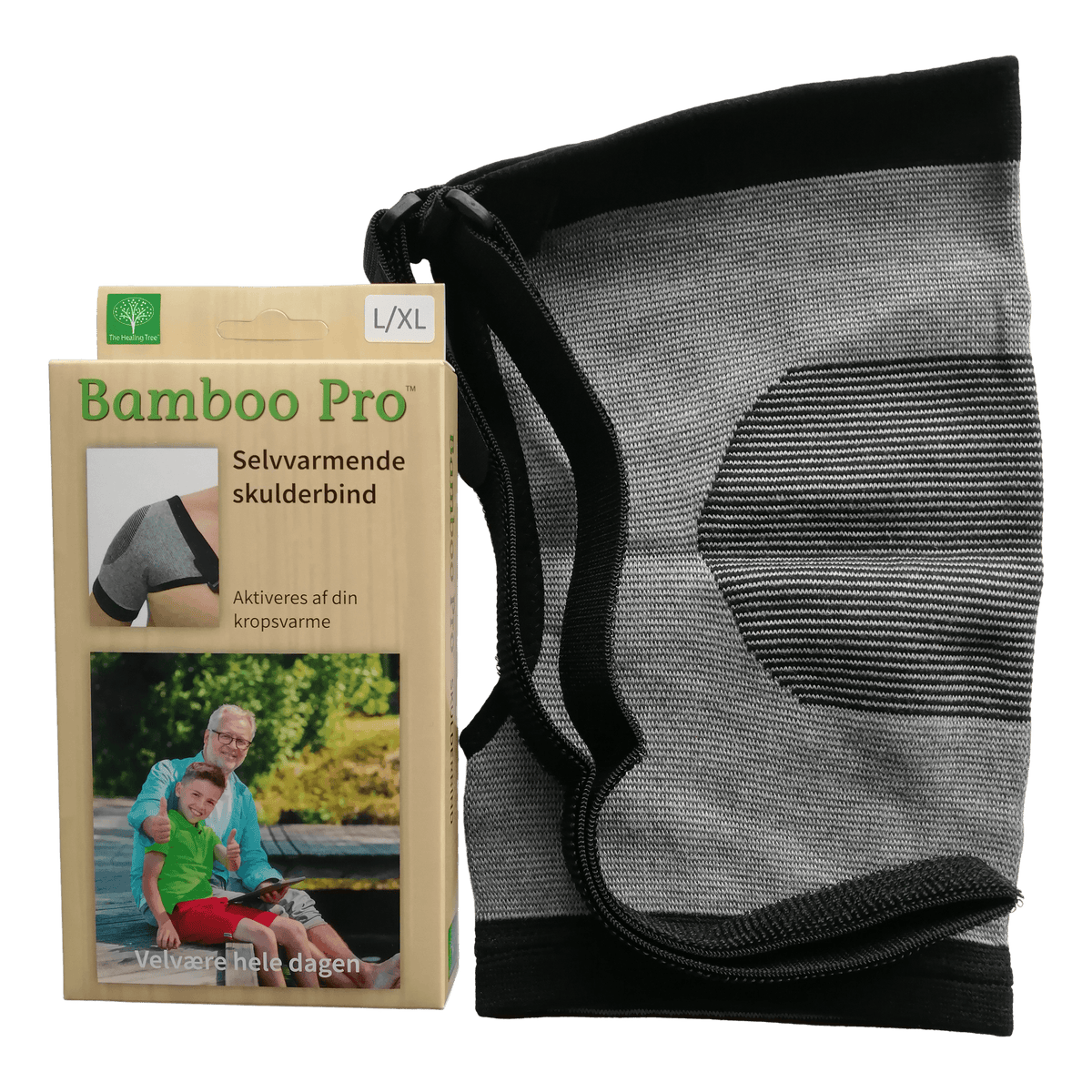 Bamboo Pro Skulderbind Selvvarmende | Str.L/XL