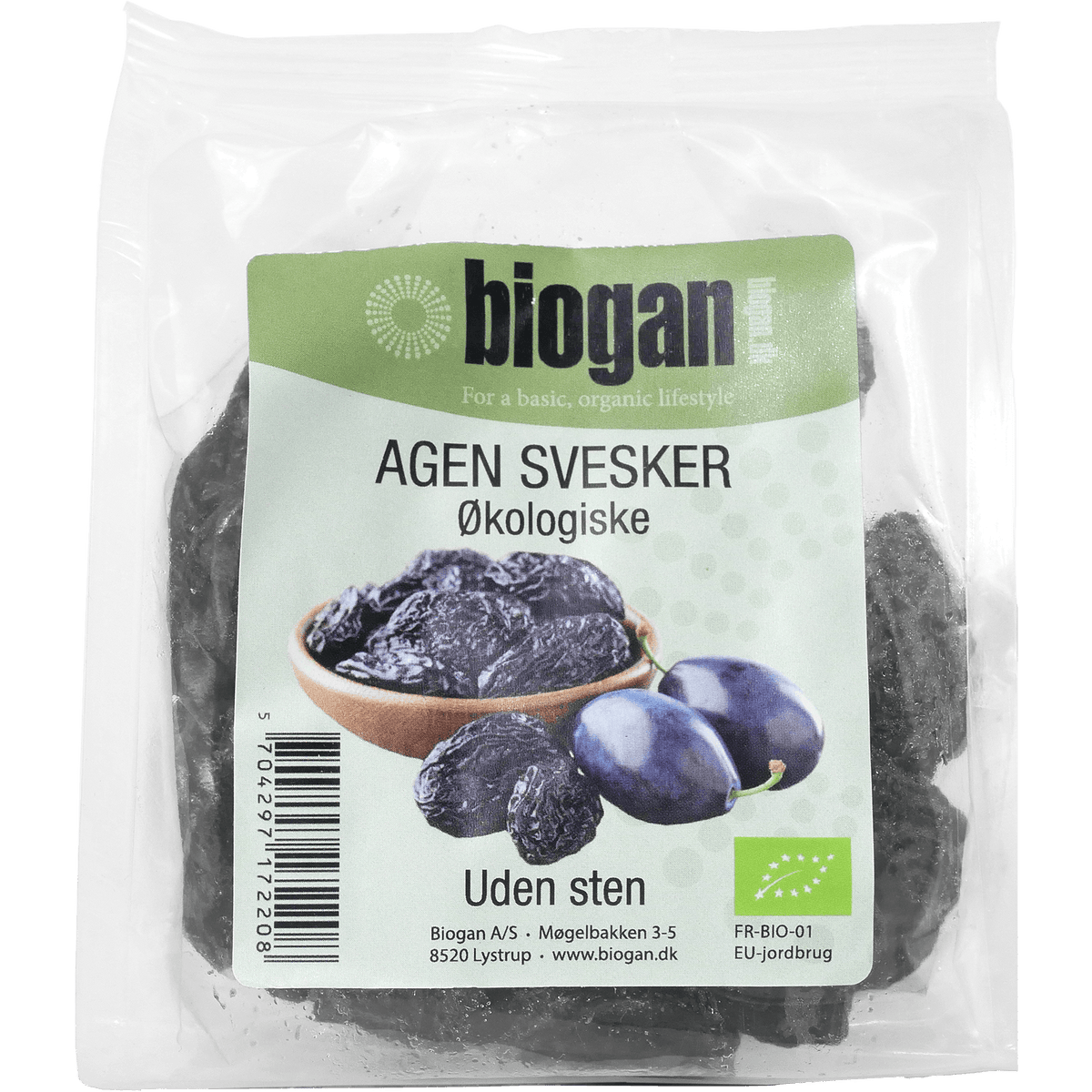 Biogan Svesker U. Sten Økologisk | 500 g fra Biogan
