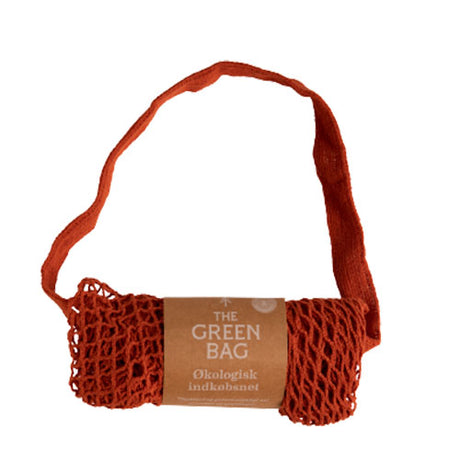 Indkøbsnet af økologisk bomuld rød fra The Green Bag