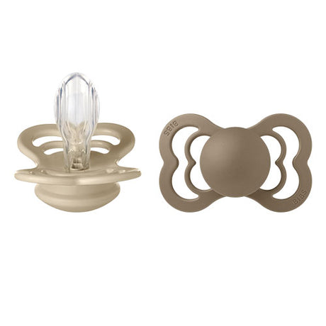 BIBS Supreme Silicone Size 2 Vanilla/Dark Oak 2 fra BIBS