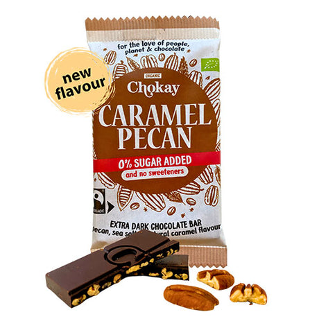 Bar extra Dark Caramel Pecan 65% Ø fra Chokay
