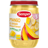 Semper Frugtpure Med Mango & Banan Fra 5 Mdr. | 190 g fra Semper