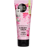 Hand & Nail Cream-Balm Cherry & Lotus fra Organic Shop