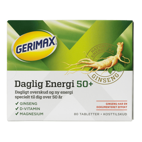 Gerimax Dalig Energi 50+ | 80 tabletter
