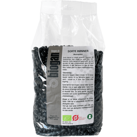 Biogan Økologiske Sorte Bønner | 1 kg fra Biogan