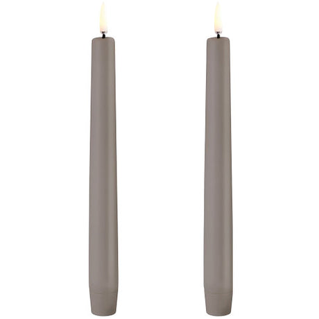 LED Kronelys, Sandstone, Smooth, 2-pack, 2,3x20,5 fra Uyuni lighting