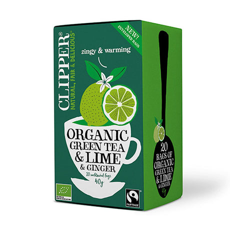 Grøn Te m. Lime & Ingefær Ø fra Clipper