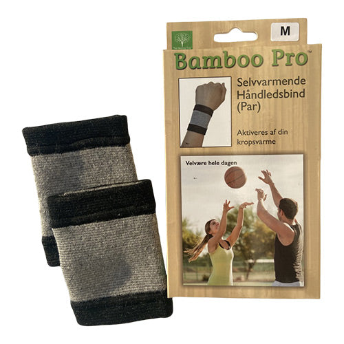 Håndledsbind, Selvvarmende, Str: M, Bamboo Pro fra Bamboo Pro