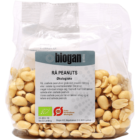 Biogan Økologiske Rå Peanuts | 200 g