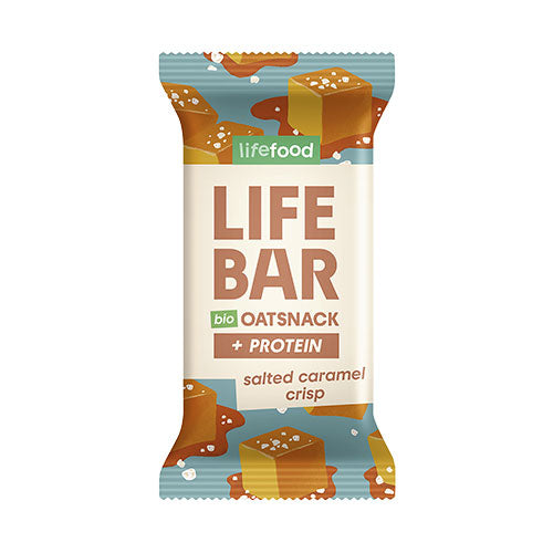 Lifebar Havre Snack Protein Salted Caramel Crisp Ø fra Lifefood