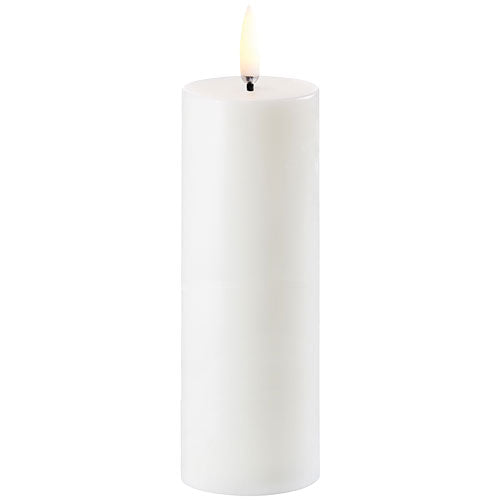 LED Bloklys, Nordic White, Smooth, 5x14,5 cm fra Uyuni lighting