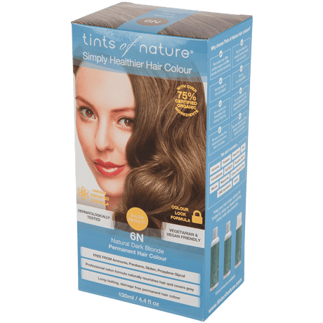 Tints of Nature Permanent Hårfarve | Naturlig Mørk Blond 6N