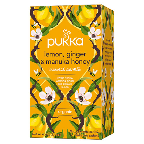 Lemon, Ginger & Manuka honey te  Pukka Ø fra Pukka