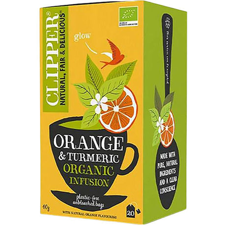Urtete med appelsin & gurkemeje Ø fra Clipper