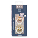 BIBS Colour Latex Size 2 Blush GLOW/Vanilla GLOW fra BIBS