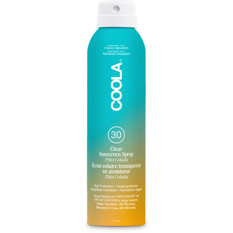 Clear Sunscreen Body Spray SPF 30, Pina Colada fra Coola