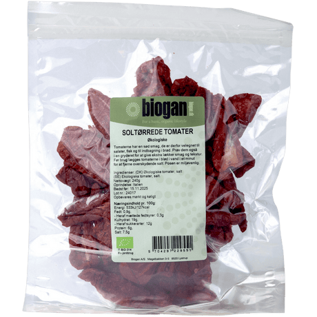 Biogan Økologiske Tørrede Tomater | 240 g