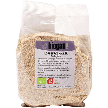 Biogan Økologiske Loppefrøskaller Psyllium | 200 g fra Biogan