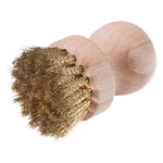 Grydebørste rund i bøgetræ m.