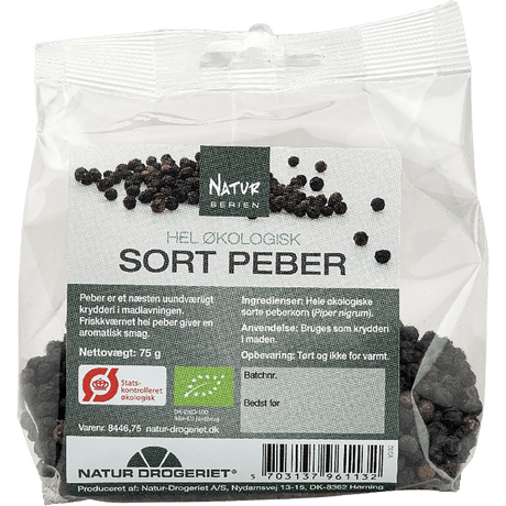 Natur-Drogeriet Hel Sort Peber Økologisk | 75 g