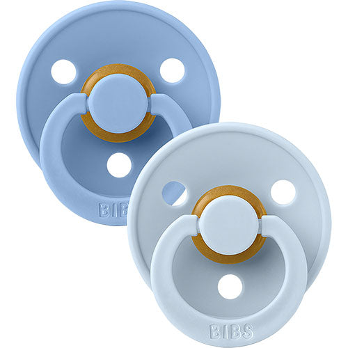 BIBS Colour size 2, 2 Pack Sky Blue/Baby Blue fra BIBS