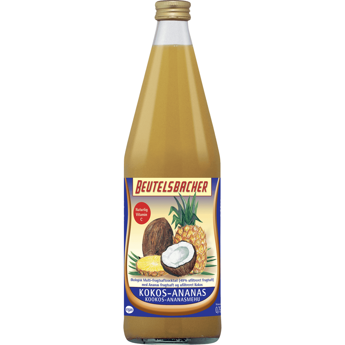 Beutelsbacher Kokos Ananas Saft Økologisk | 750 ml