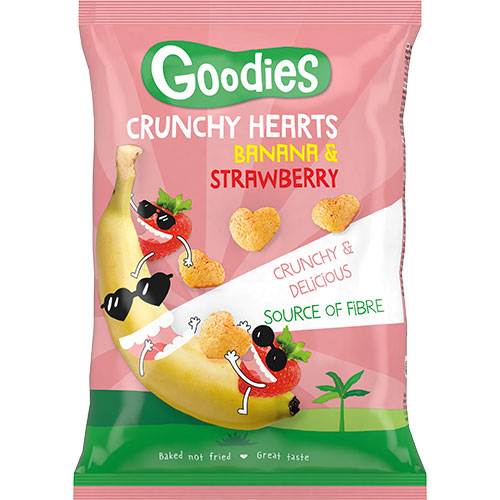 Goodies Crunchy hearts Banana & Strawberry fra Goodies