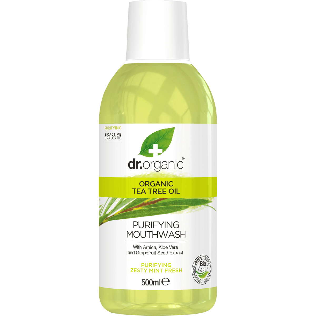 Dr. Organic Tea Tree Mundskyl | 500 ml fra Dr. Organic