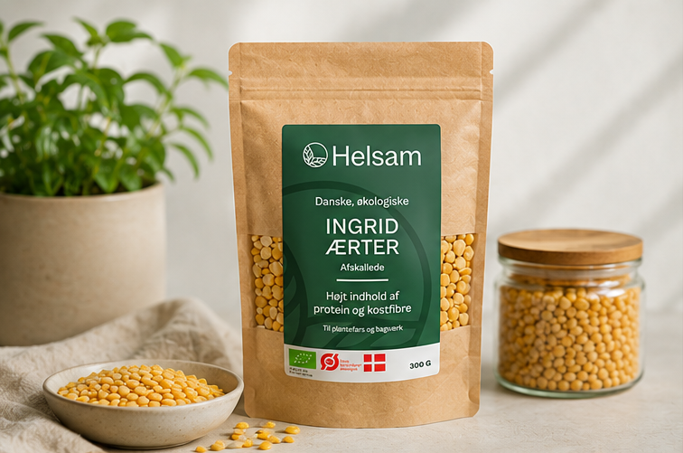 Helsam Ingrid ærter økologisk - 300 g | Afskallede ærter fra Helsam