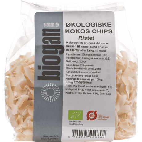 Biogan Kokoschips Økologisk | 200 g fra Biogan