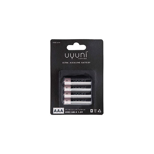 AAA Batteri, 1,5V, 1000 mAh, 4-pack fra Uyuni lighting