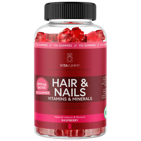 VitaYummy Hair & Nails Raspberry | 60 stk