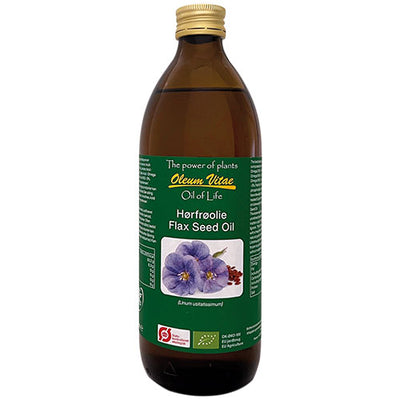 Oil of Life Ren Hørfrøolie Økologisk | 500 ml fra Oil of Life