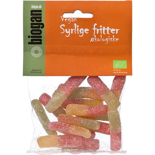 Syrlige fritter vingummi Ø fra Biogan