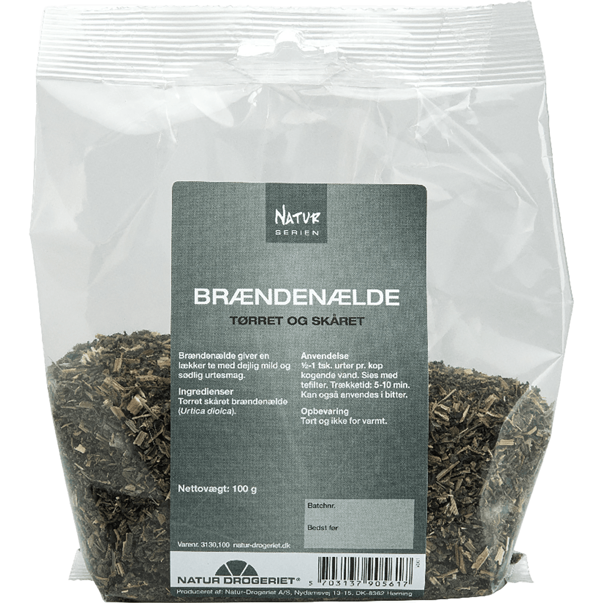 Brændenælde - tørret og skåret.