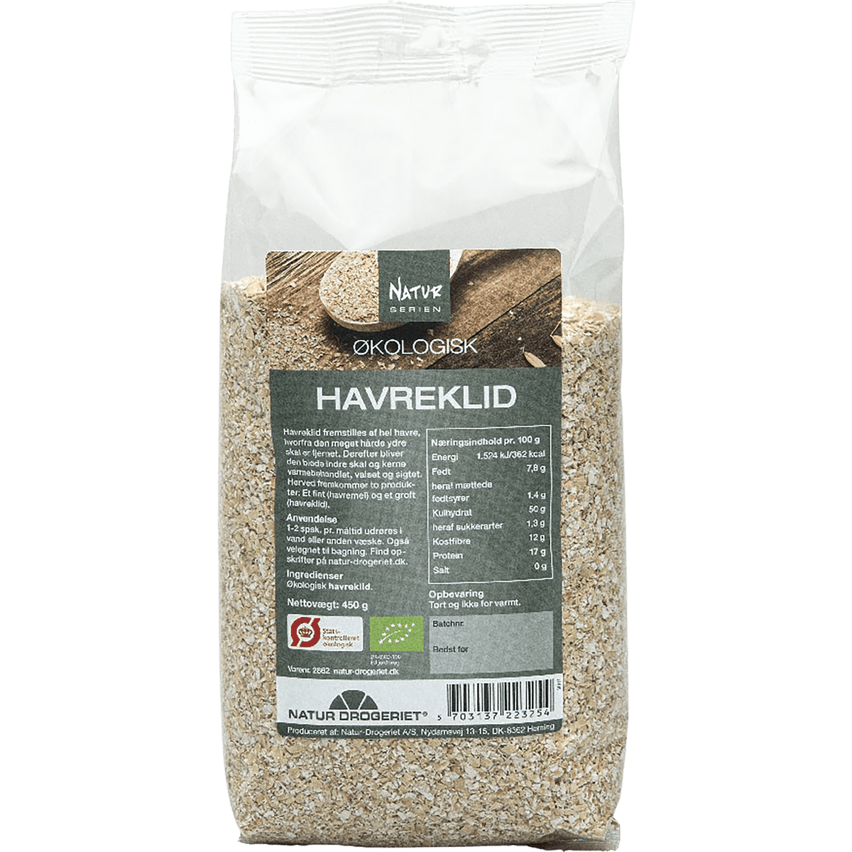 Natur-Drogeriet Havreklid Økologisk | 450 g fra Natur-Drogeriet