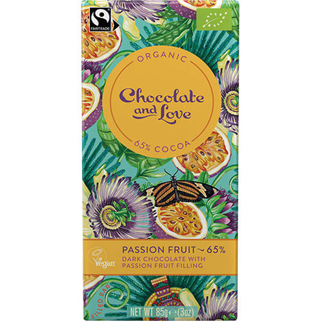 Chokolade med passionsfrugt fyld Ø fra Chocolate and Love