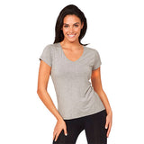 Women´s V-Neck T-Shirt lysegrå  str. M fra Boody