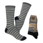 Strømper gråstribet & koksgrå str. 39/42 2-pak